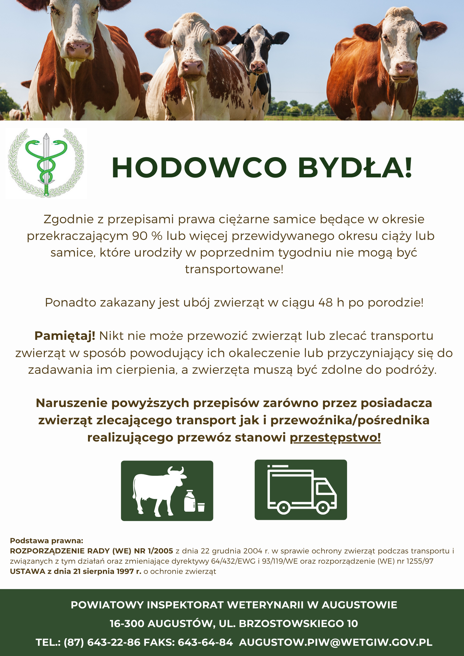 Informacja dla hodowców bydła